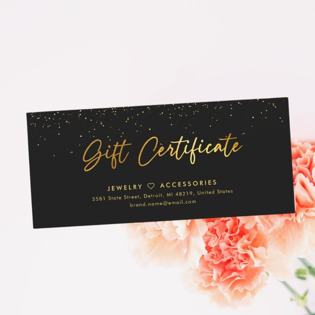 Carte Golden Salon Store Business Cadeau Certificat (Créateur téléchargé)