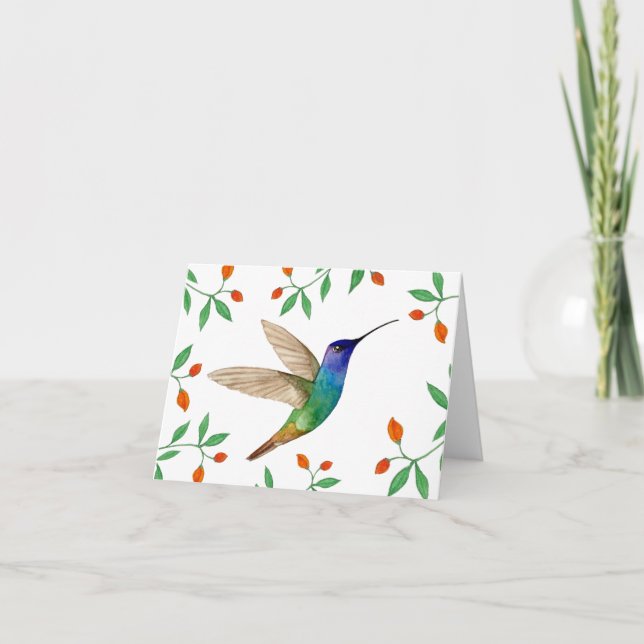 Carte Golden-tailed Sapphire Hummingbird Blank (Devant)