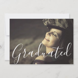 Carte Golden tendance Script Graduation de la photo Grad