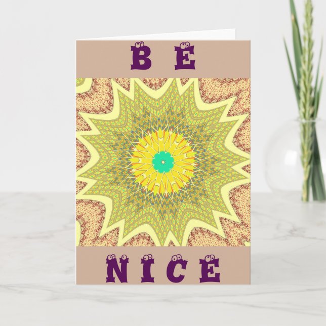 Carte Golden Yellow African ethnie tribale motif Art (Devant)