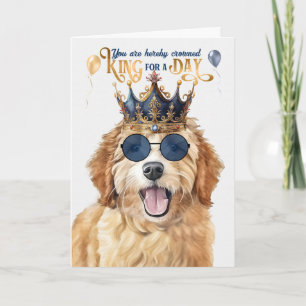 Carte Goldendoodle Chien King pour une journée d'anniver