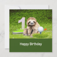 Golf 1er anniversaire avec Sloth Golfer
