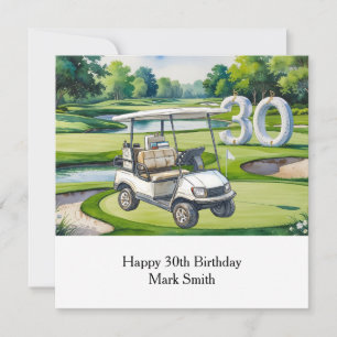 Carte Golf 30e anniversaire sur terrain de golf