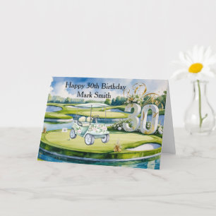 Carte Golf 30e anniversaire sur terrain de golf