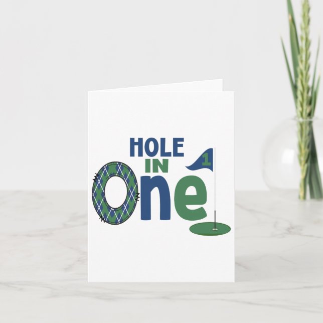 Carte Golf Anniversaire Chemise 1er Anniversaire Trou En (Devant)