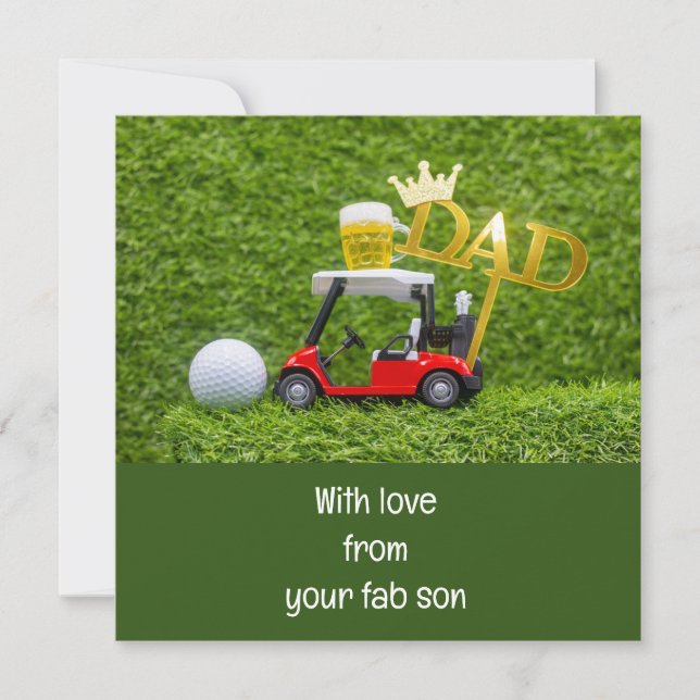 Carte Golf Bonne Fête des pères (Devant)