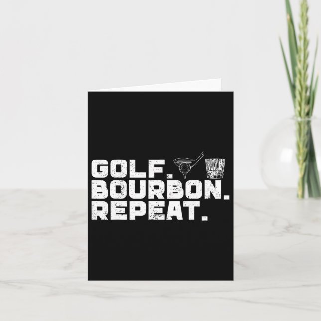 Carte Golf Bourbon Repeat Golf &amp; Bourbon Buveur Lo (Devant)