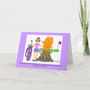 Carte Golf Cartoon Greeting Card