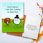 Golf de Thanksgiving avec dinde et balle de golf