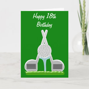 Carte Golf Design Personnalisé 18e anniversaire