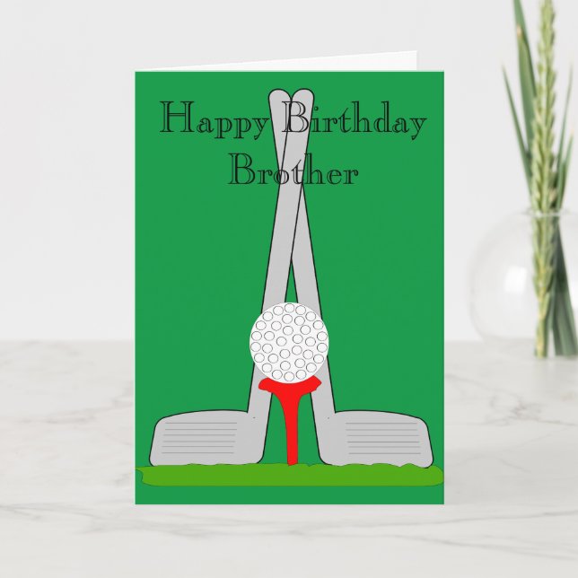 Carte Golf Design Personnalisé Frère Anniversaire (Devant)