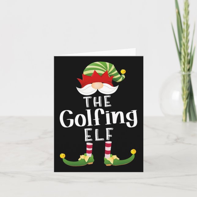 Carte Golf Elf Group Noël Funny Pajama Party (Devant)