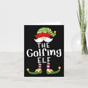 Carte Golf Elf Group Noël Funny Pajama Party