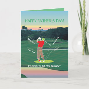 Carte GOLF - Essayer de frapper "le Fairway"