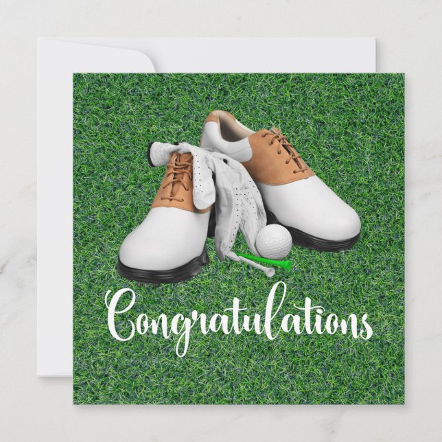 Carte Golf Félicitations à thème pour golfeur (Devant)