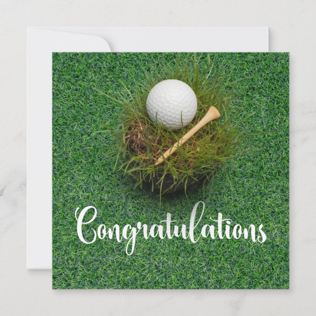 Carte Golf Félicitations à thème pour golfeur (Devant)