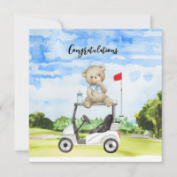 Golf Félicitations pour Baby Golfer It's Boy Card