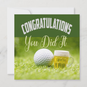 Carte Golf Félicitations vous l'avez fait pour golfeur