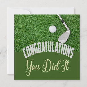 Carte Golf Félicitations vous l'avez fait pour golfeur