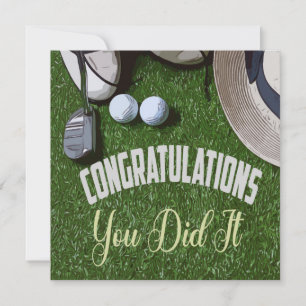 Carte Golf Félicitations vous l'avez fait pour golfeur