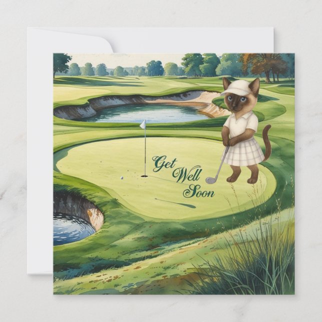 Carte Golf Get Well Soon pour golfeurs amoureux de (Devant)