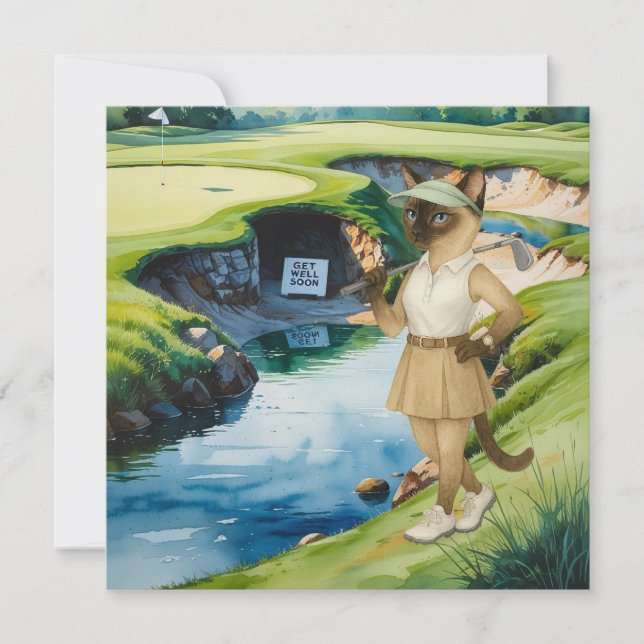 Carte Golf Get Well Soon pour golfeurs amoureux de (Devant)