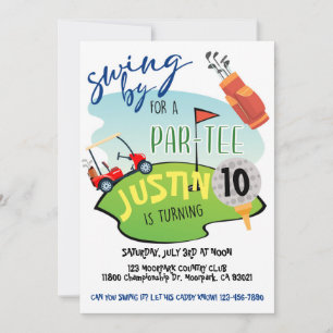 CARTE GOLF, GOLF PARTY, PAR-TEE, ANNIVERSAIRE