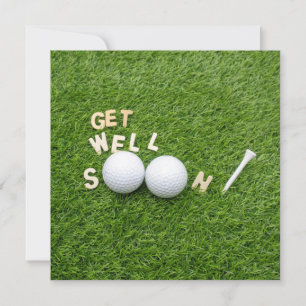 Carte Golf Greeting Golfer Se tirer bien Bientôt avec ba