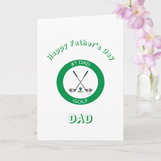 Carte GOLF - Happy Fête des pères Golf Card (Orchidée)
