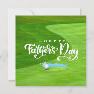 Carte Golf heureux fête des pères au terrain de golf ave