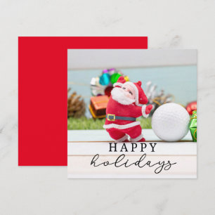 Carte Golf Joyeux Noël avec le Père Noël