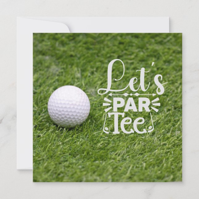 Carte Golf Let's Par Tee pour Golfer Party (Devant)