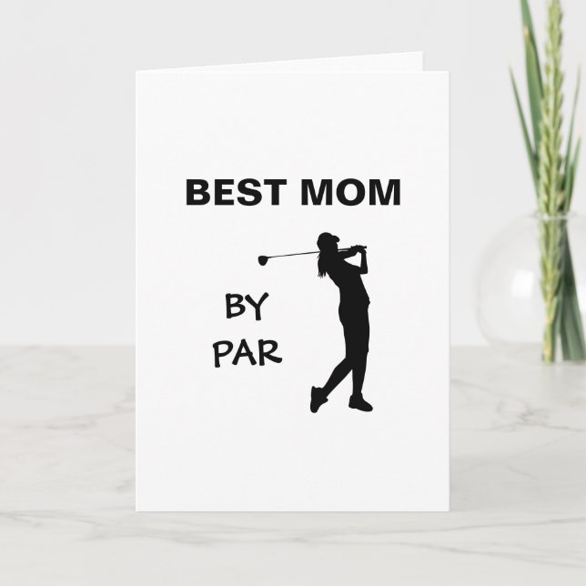Carte Golf Mommy Golfer Pun Fête des mères Meilleure mam (Devant)