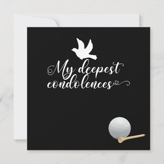 Carte Golf My Deepest Condolences avec balle de golf Noi (Devant)