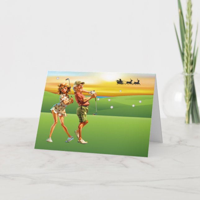 Carte GOLF Noël personnel ou professionnel (Devant)