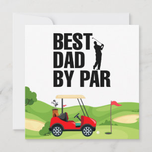 Carte Golf Papa meilleur papa par Par pour papa Fête des