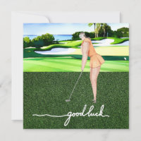 Golf saluer balle de golf bonne chance pour la dam