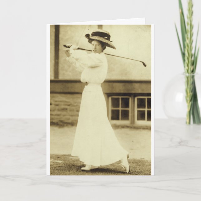 Carte GOLF STYLE ! - 1908 Champion du golf féminin (Devant)