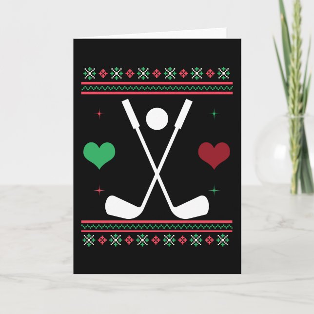 Carte Golf T-shirt de Noël drôle Golfeurs Xmas (Devant)