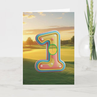 Carte Golf. Trou en un.