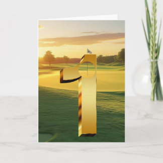 Carte Golf. Trou en un.