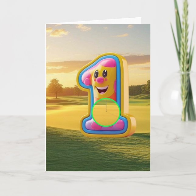 Carte Golf. Trous en un. (Devant)