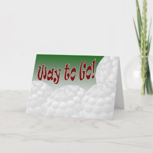 Carte Golf - Way to Go! Félicitations ! Super !