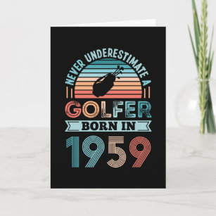 Carte Golfer né 1959 Golfing 70e anniversaire Cadeau pap