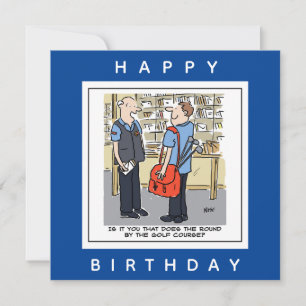Carte Golfer Postman aime le dessin sur le golf