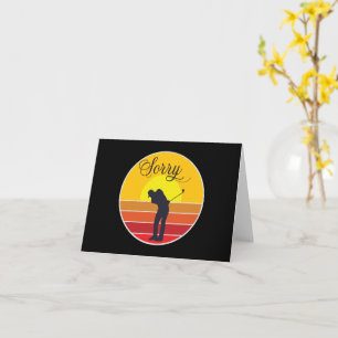 Carte Golfeur en silhouette golf Condoléances désolé