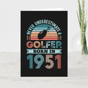 Carte Golfeur né 1951 Golfing 70e anniversaire Cadeau pa