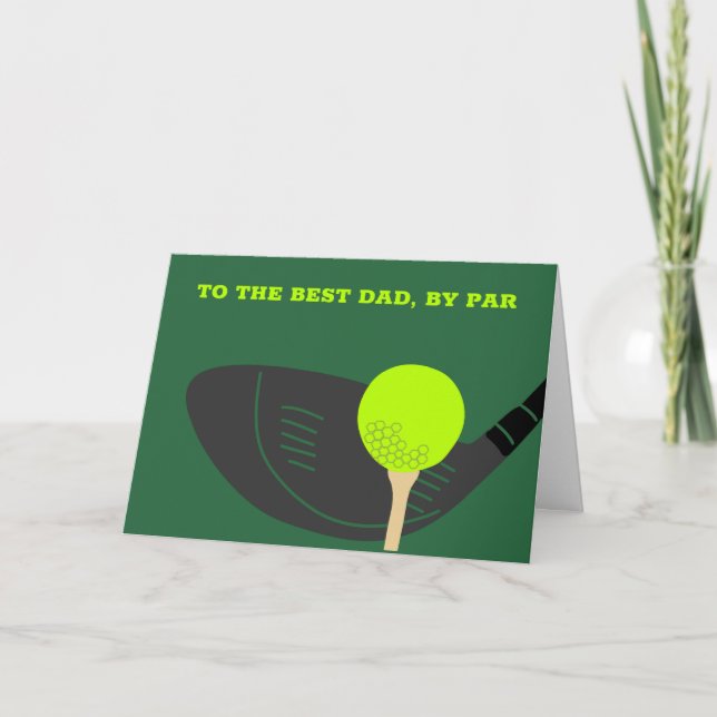 Carte Golfing Thème Fête des pères Golfeur (Devant)