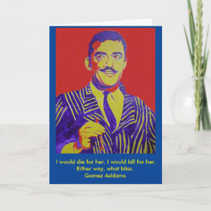 Carte Gomez Addams Addams Family Halloween Blank Card