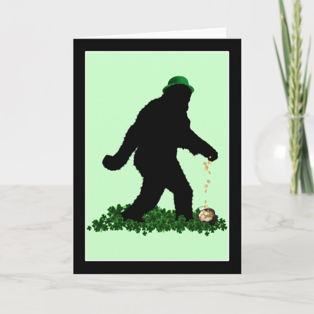 Carte Gone Squatchin' le jour de la Saint Patrick (Devant)